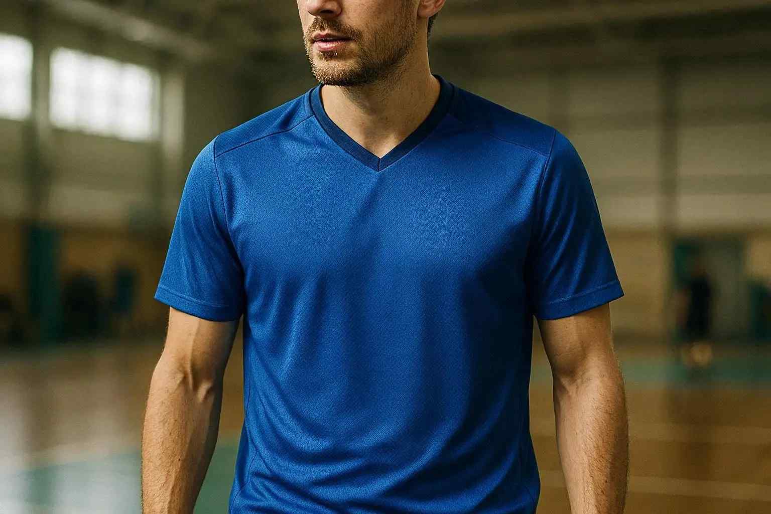 Jersey olahraga berbahan dryfit dan polyester untuk aktivitas tim