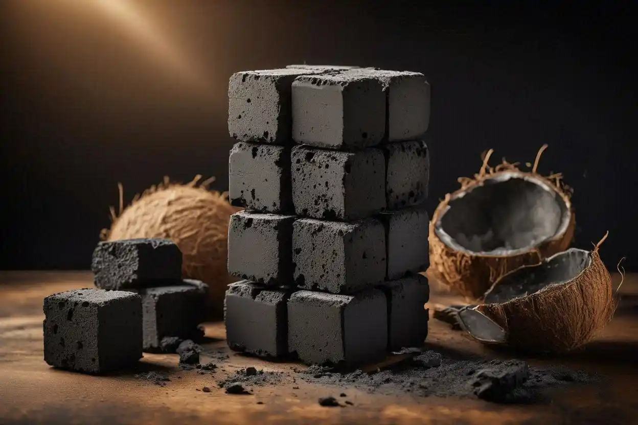 coconut charcoal briquettes for distributors stacked cube charcoal