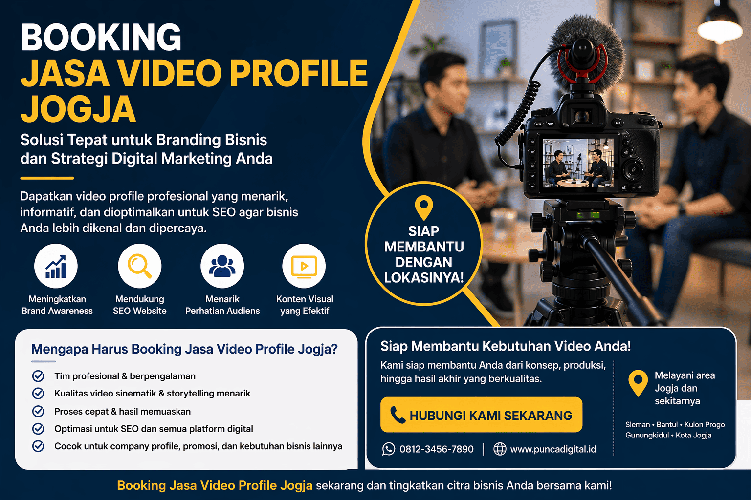 Selain itu, penggunaan booking jasa video profile Jogja juga membantu bisnis meningkatkan