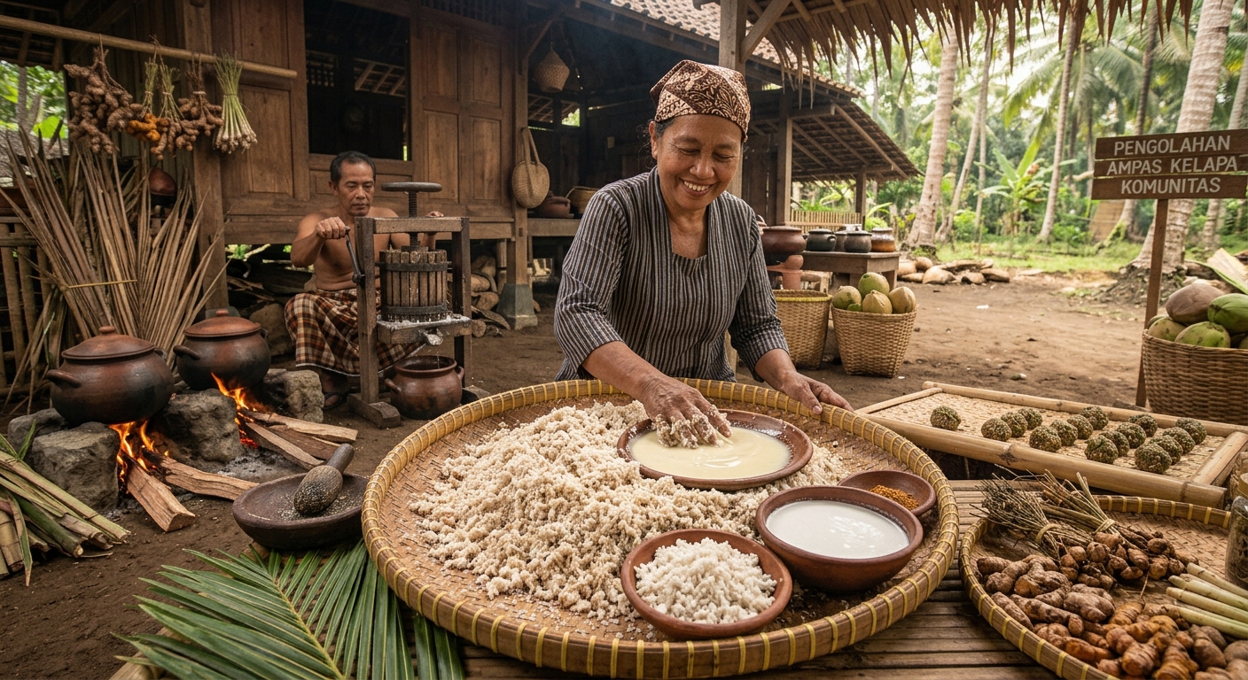 perbandingan kelapa dan hasil santan